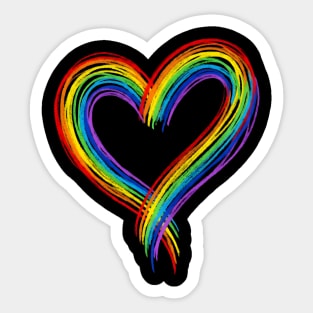 Rainbow Heart Sticker